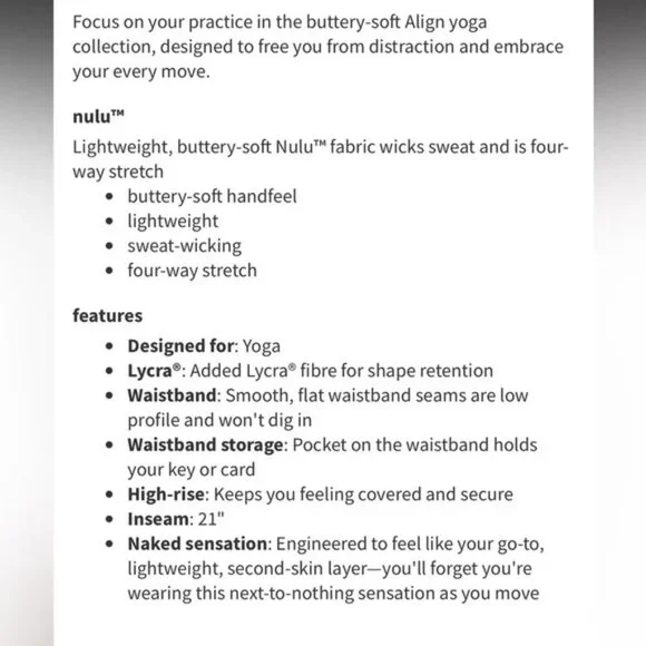 Lululemon Align Crop 21" Misty Merlot - Picture 9 of 14